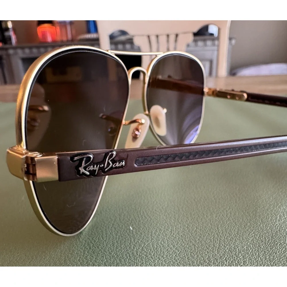 Ray-Ban Aviator RB 8307 112/85 Carbon Fiber Matte Gold 58-14mm Gradient Lenses